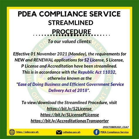 pdea ems|Regulatory Compliance System.